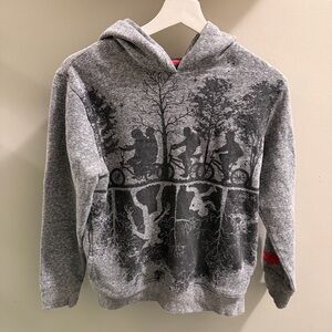 Netflix Gray Graphic Hoodie with Black Design